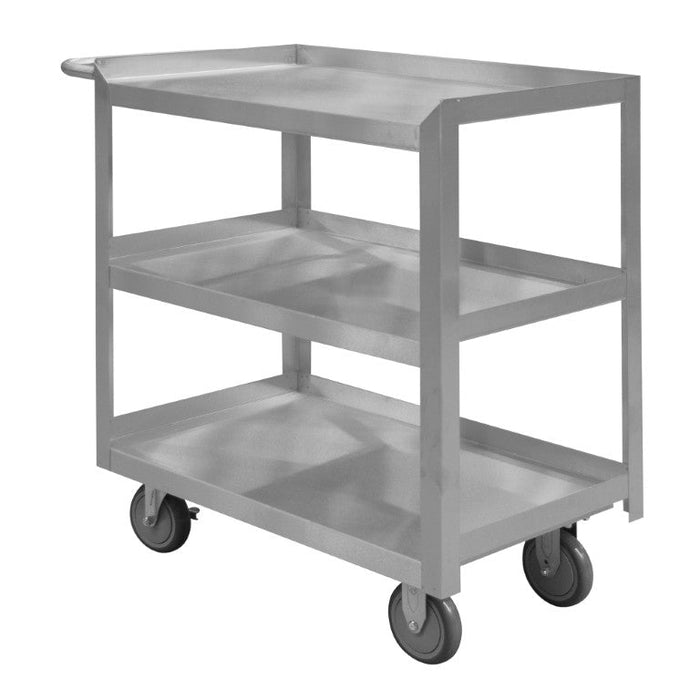 SRSC1618303FLD5PU Stainless Steel Stock Cart, 3 Shelves