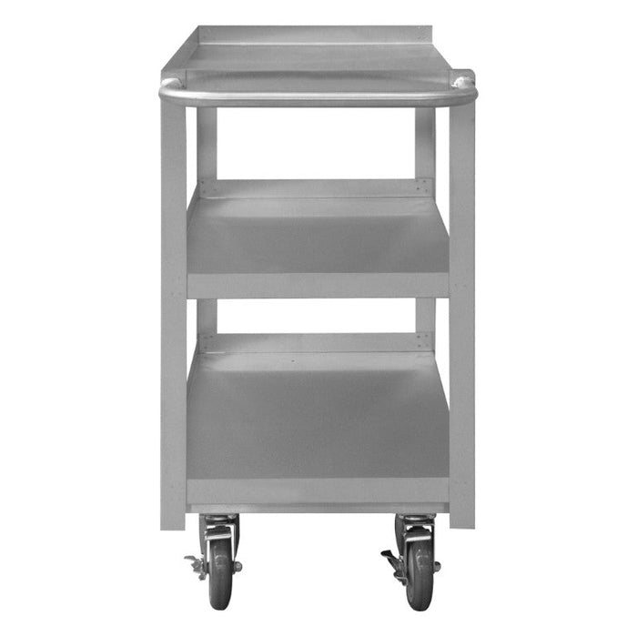 SRSC1618303FLD5PU Stainless Steel Stock Cart, 3 Shelves