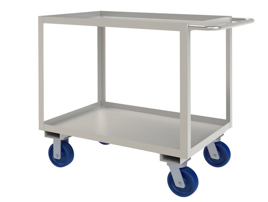 SRSC1624362ALU6PU Stainless Steel Stock Cart, 2 Shelves