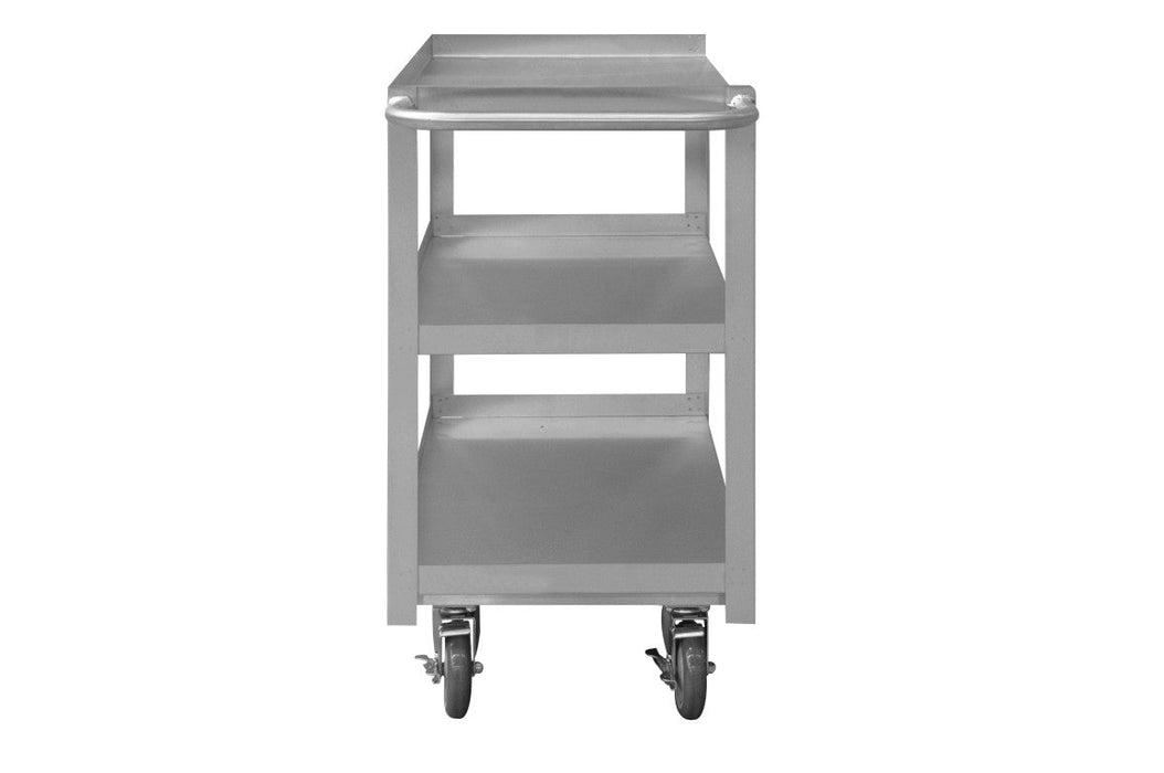 SRSC1630603FLD5PU Stainless Steel Stock Cart, 3 Shelves