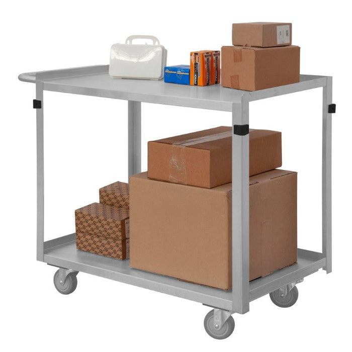 SRSC2016302FLD4PU Stainless Steel Stock Cart, 2 Shelves