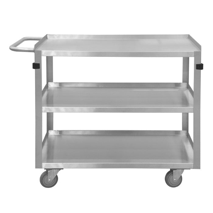 SRSC2016303FLD4PU Stainless Steel Stock Cart, 3 Shelves
