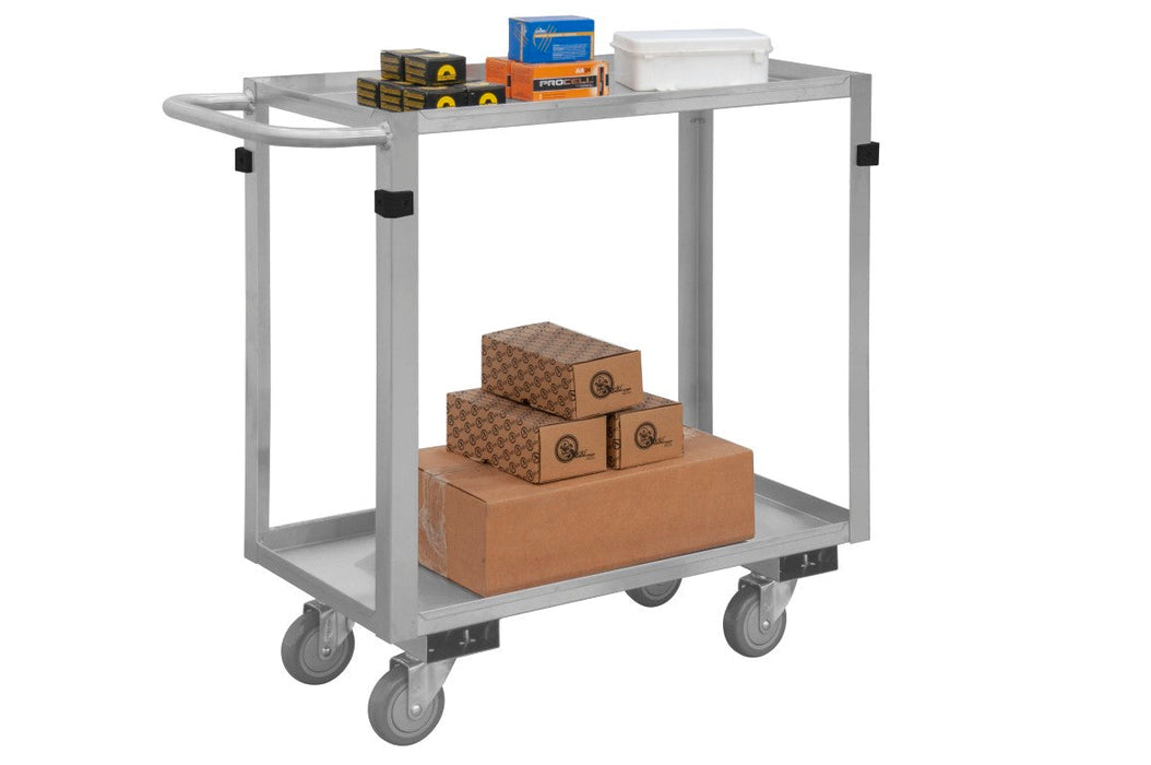 SRSC2022362ALU4PU Stainless Steel Stock Cart, 2 Shelves