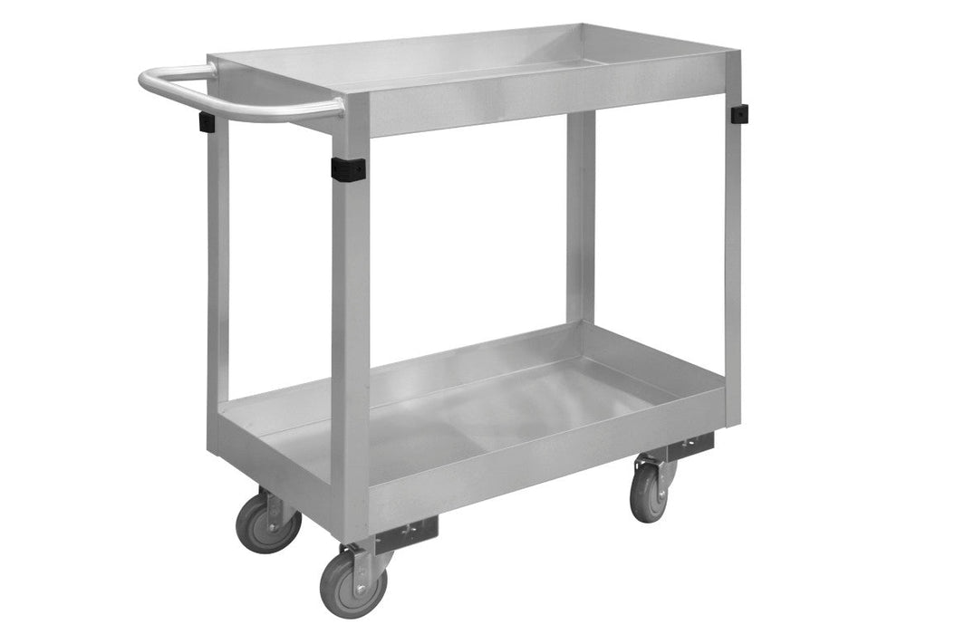 SRSC32016302ALU4PU Stainless Steel Stock Cart, 2 Shelves