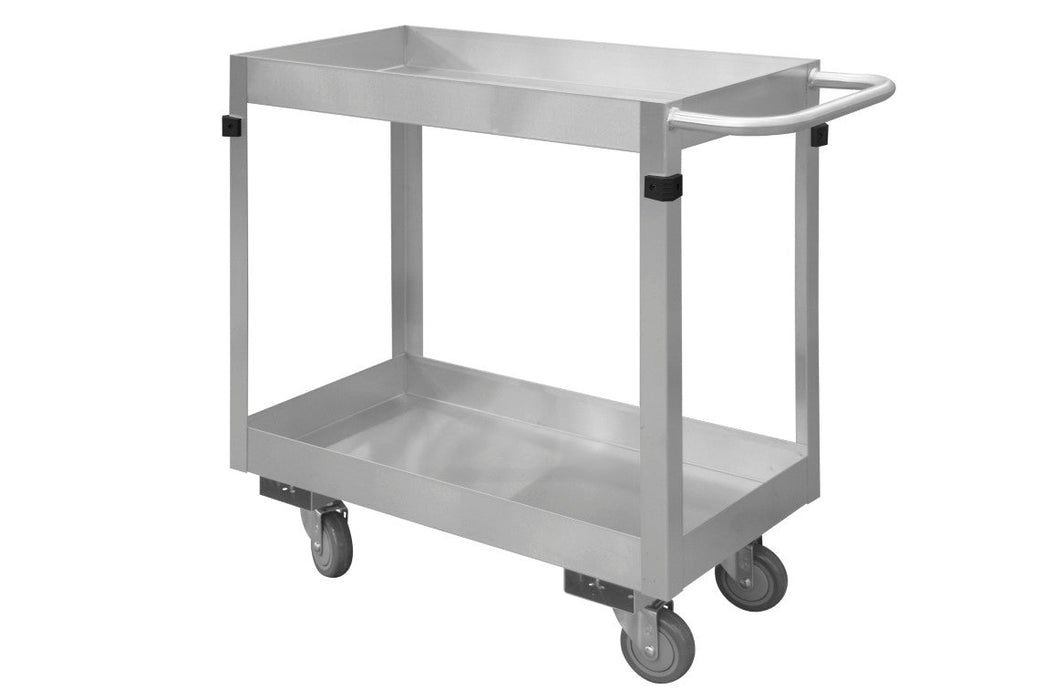 SRSC32016302ALU4PU Stainless Steel Stock Cart, 2 Shelves