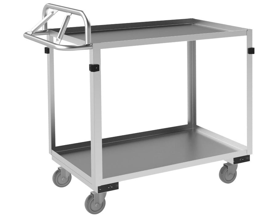 SRSCE2022362ALU4PU Stainless Steel Stock Cart, 2 Shelves