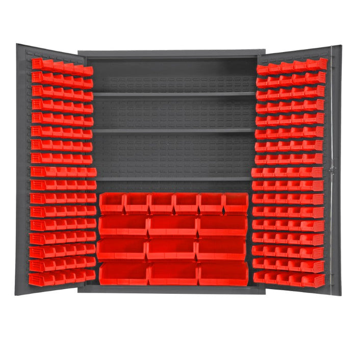 SSC-185-3S-NL-1795 Cabinet, 3 Shelves, 185 Red Bins