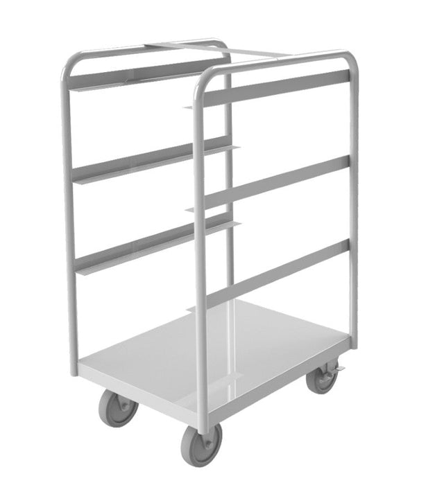 STBR-183042-3-5PU Stainless Steel Tub Rack Cart, 3 Bins