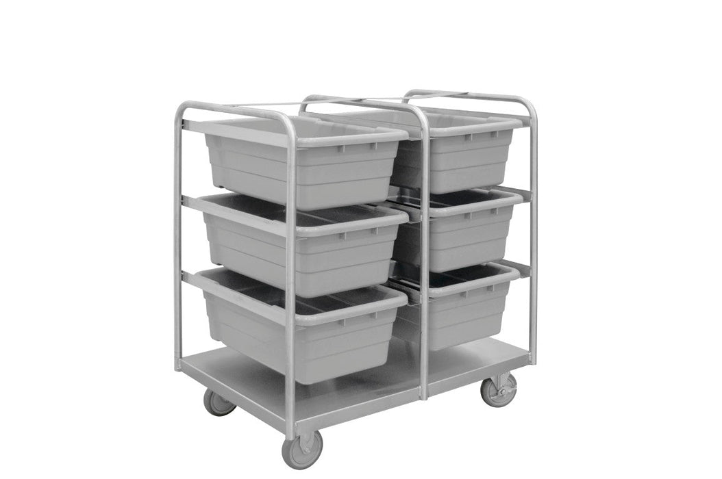 STBR-303642-6-5PU Stainless Steel Tub Rack Cart, 6 Bins