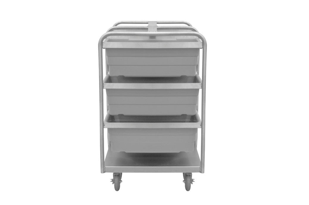 STBR-303642-6-5PU Stainless Steel Tub Rack Cart, 6 Bins
