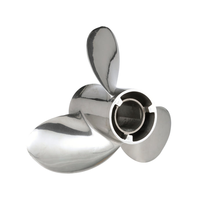 Quicksilver QS5114X Silverado 13.375" Diameter X 14" Pitch, 3-Blade Stainless Steel Propeller, Right Hand Rotation, 40 CT, 125hp