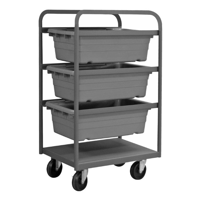 TBR-183042-3-5PO-95 Tub Rack, 3 Gray Bins, Bottom Shelf