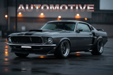 Add the words "AUTOMOTIVE" to the top with colors the make the letters stand out but goes with the pictures