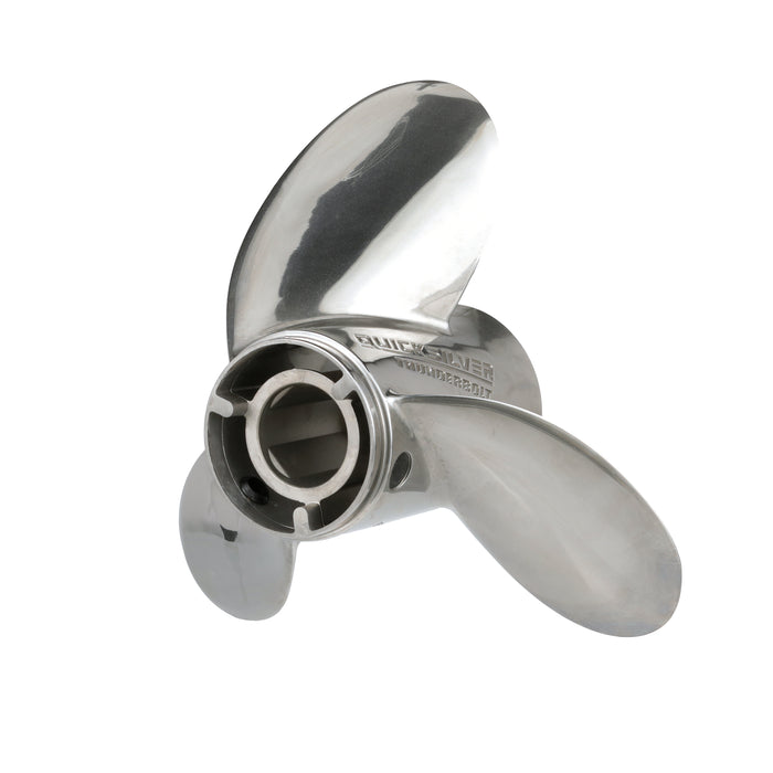 Quicksilver Thunderbolt Propeller High Polished Stainless Finish, 15.8" Diameter x 15" Pitch, Right Hand Rotation